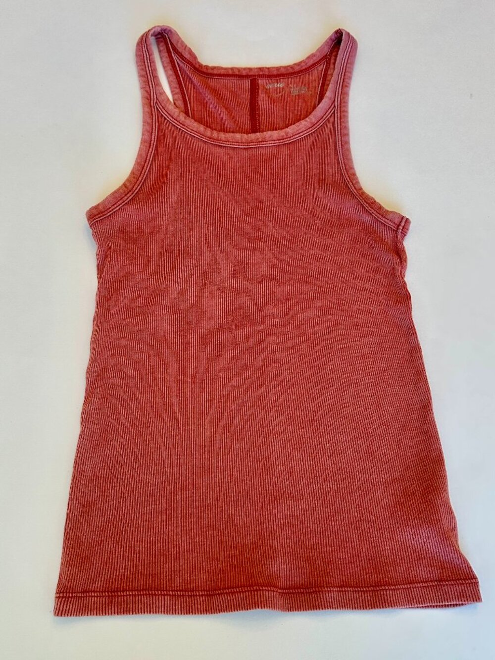 💥 AERIE Ribbed Racerback Tank Top • Coral Red • Size S